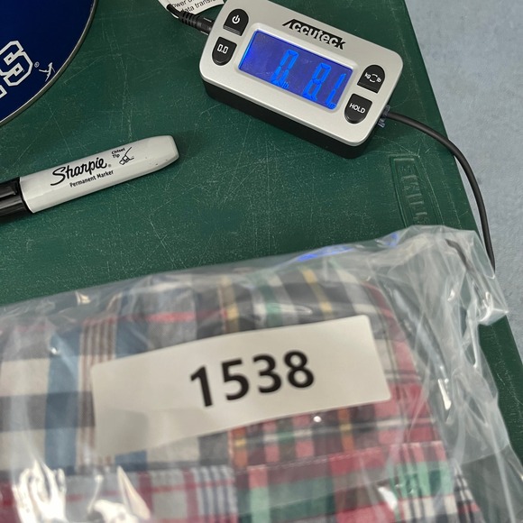 IZOD Saltwater Patchwork Madras Plaid Shorts Men's Size 34 Chino Preppy Casual - Picture 7 of 7